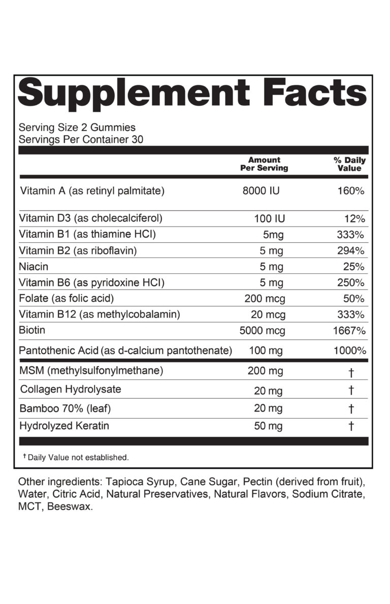 HAIR, SKIN AND NAIL SUPPORT GUMMIES