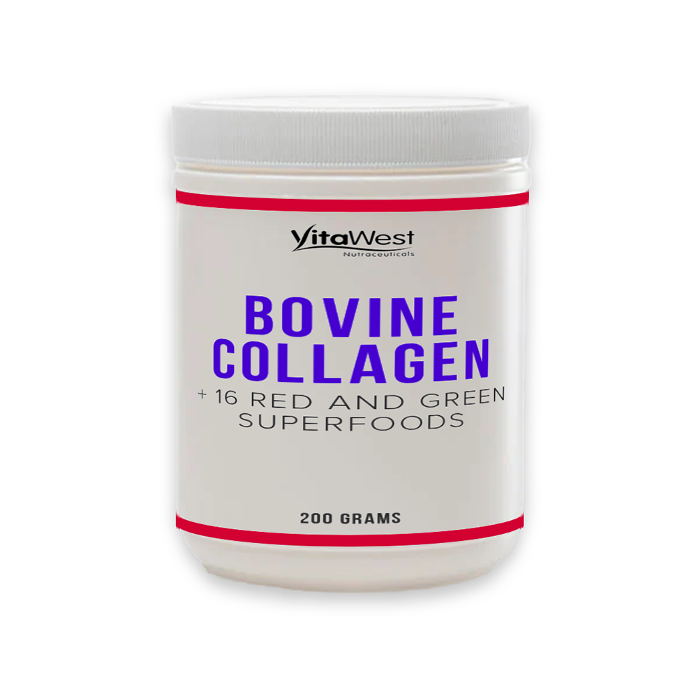 BOVINE COLLAGEN plus 16 RED AND GREEN SUPERFOODS (200 grams)