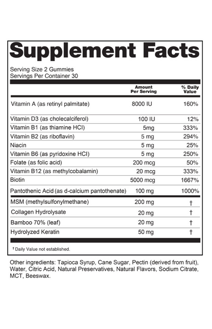 HAIR, SKIN AND NAIL SUPPORT GUMMIES